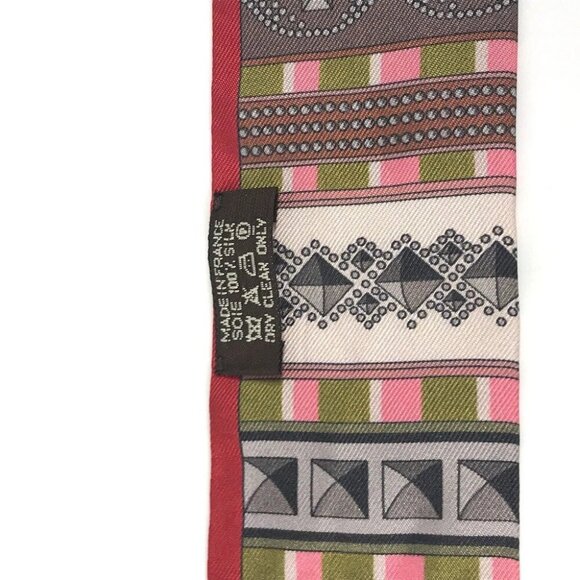 HERMES Twilly Twilly Collier de Chien Bandeau Scarf Scarf silk Red - Picture 5 of 15